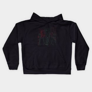 hocus pocus line art Kids Hoodie